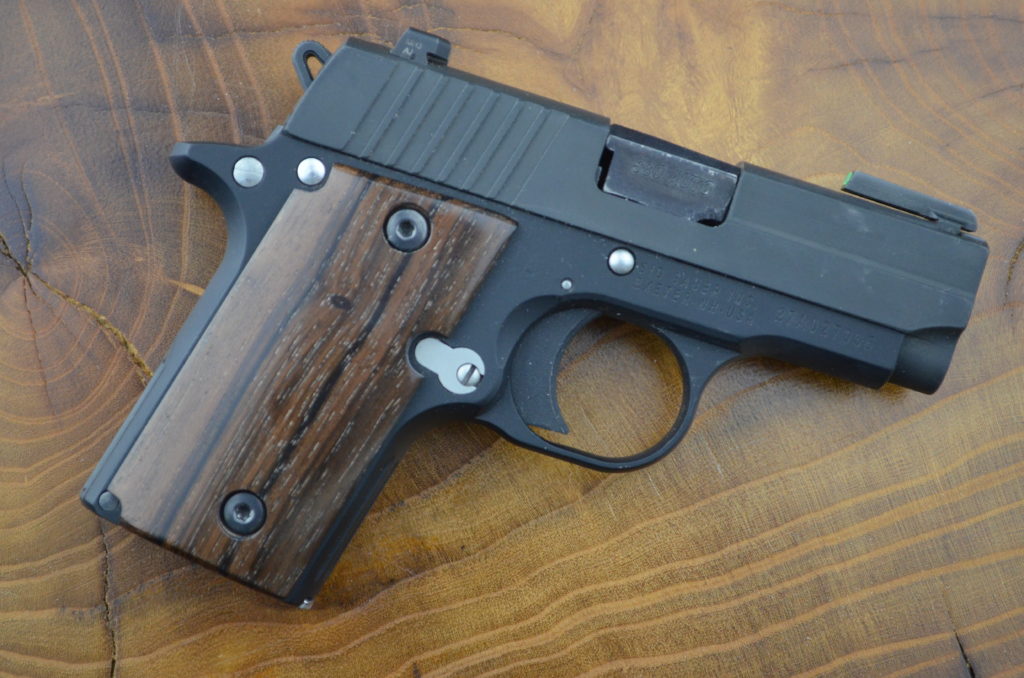 Sig P238 Ebony grips – Terry's Custom Pistol Grips